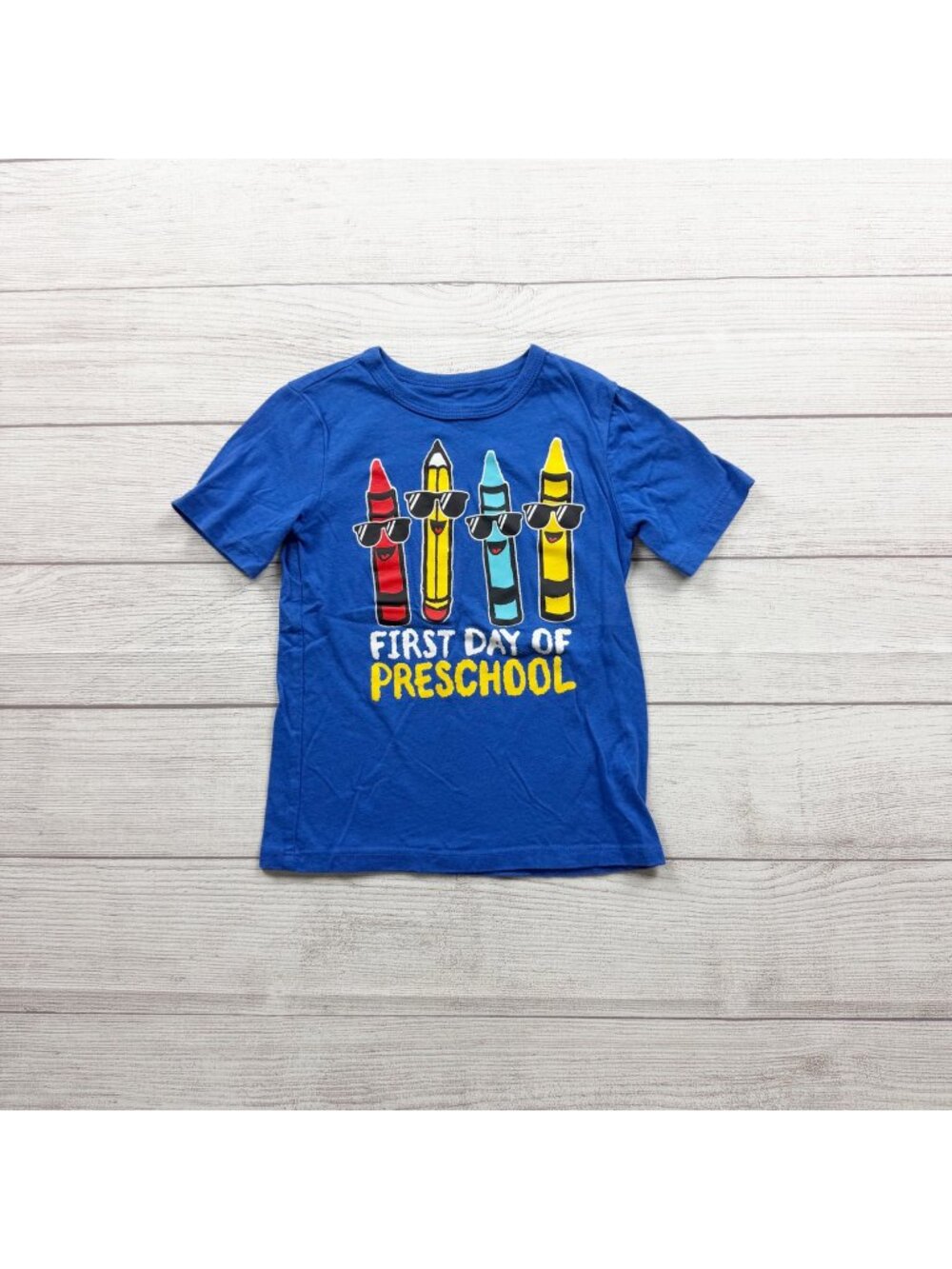 The Children's Place Crayon Graphic T-Shirt First Day Of Preschool 4T